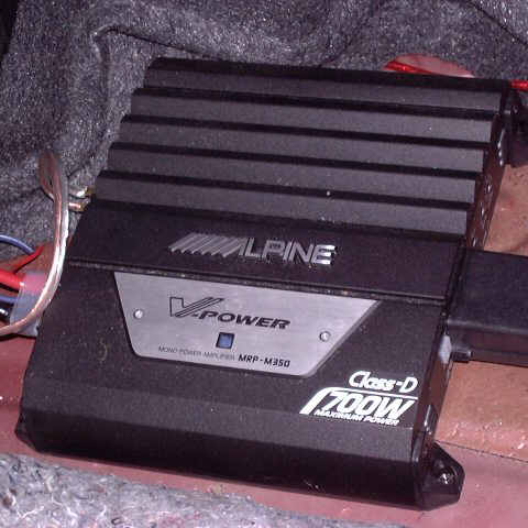 Close-Up of Alpine Amplifier
