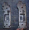 Bottom View Comparison of Stock (left) and MP 1995-1999 (right) Shift Housings
