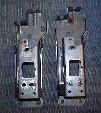 Top View Comparison of Stock (left) and MP 1995-1999 (right) Shift Housings
