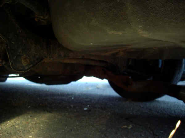 Underside View of Exhaust Pipe U-Bend
